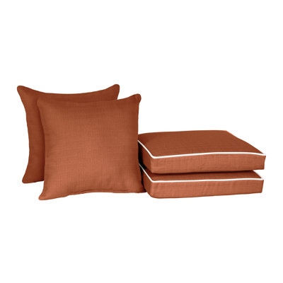 Burnt orange outdoor seat cushions sale